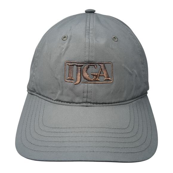 IJGA Strapback Baseball Cap Gray One Size Adjustable Embroidered 6 Panel Adidas - Picture 1 of 9